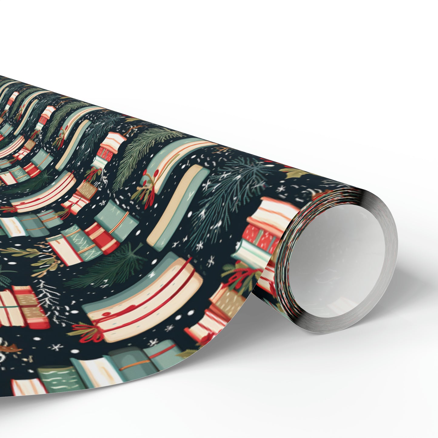 Christmas Bookish Wrapping Paper