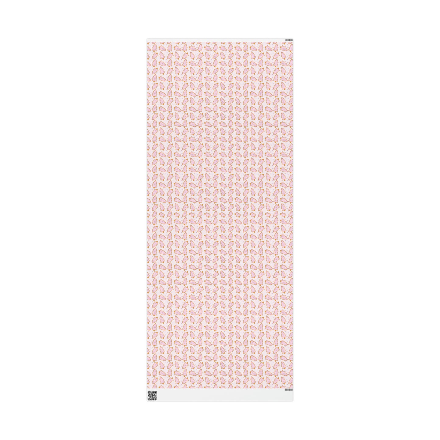 Pink Christmas Tree Cookie Wrapping Paper