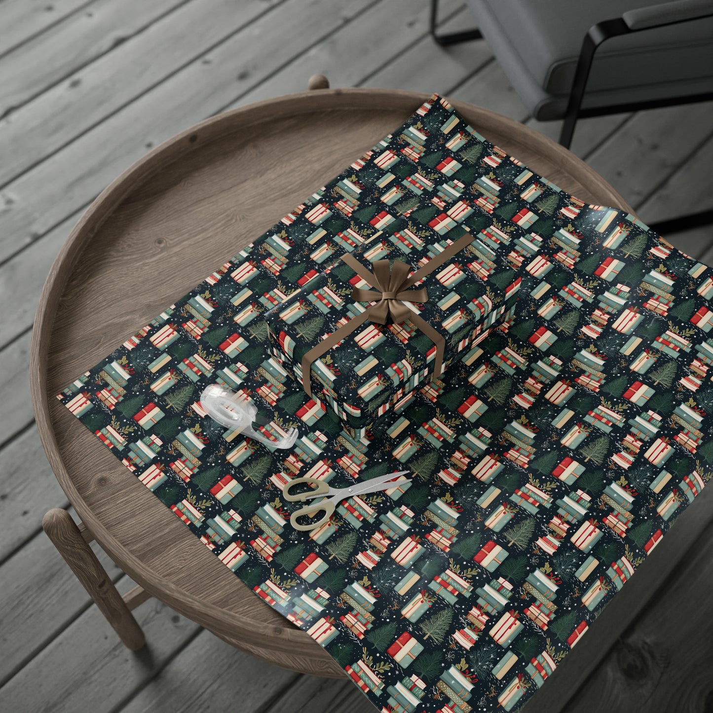 Christmas Bookish Wrapping Paper