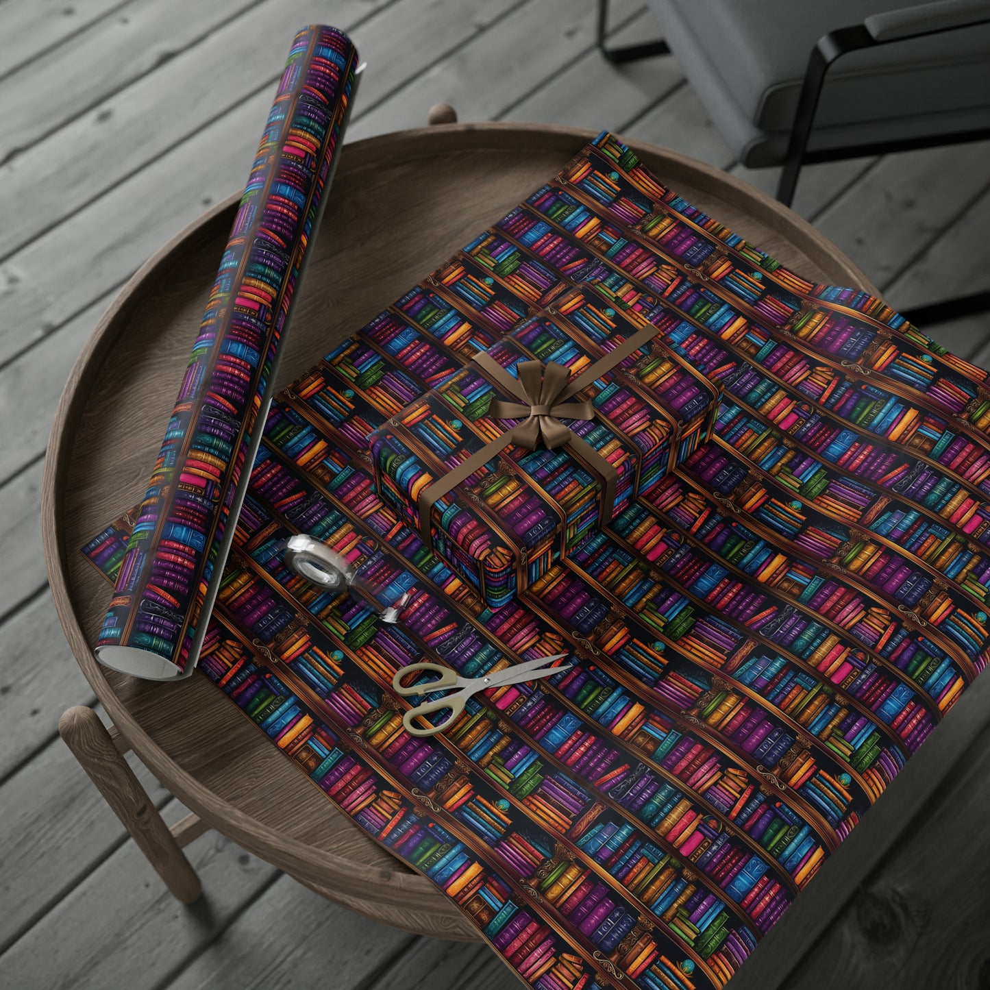 Bookshelf Wrapping Paper