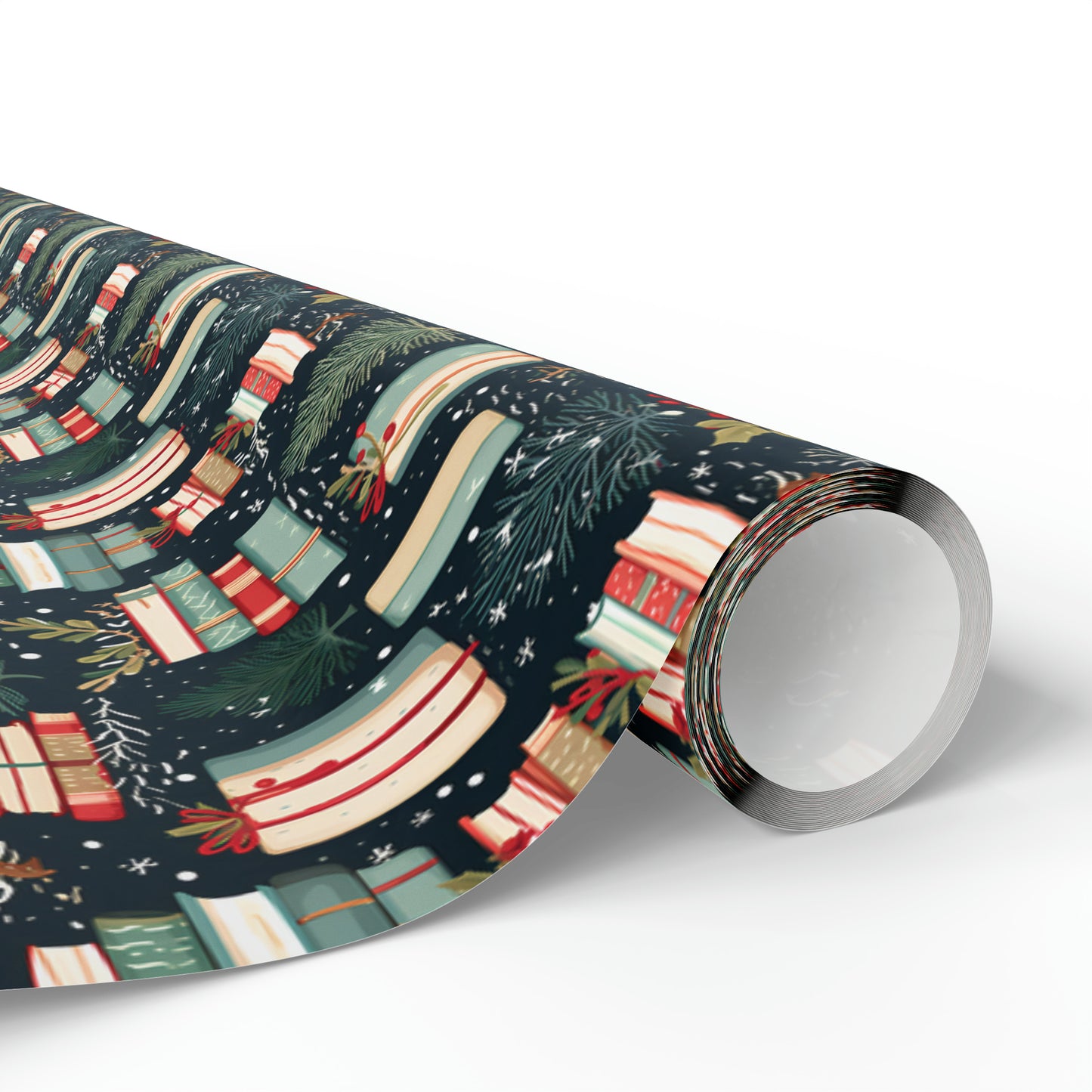 Christmas Bookish Wrapping Paper