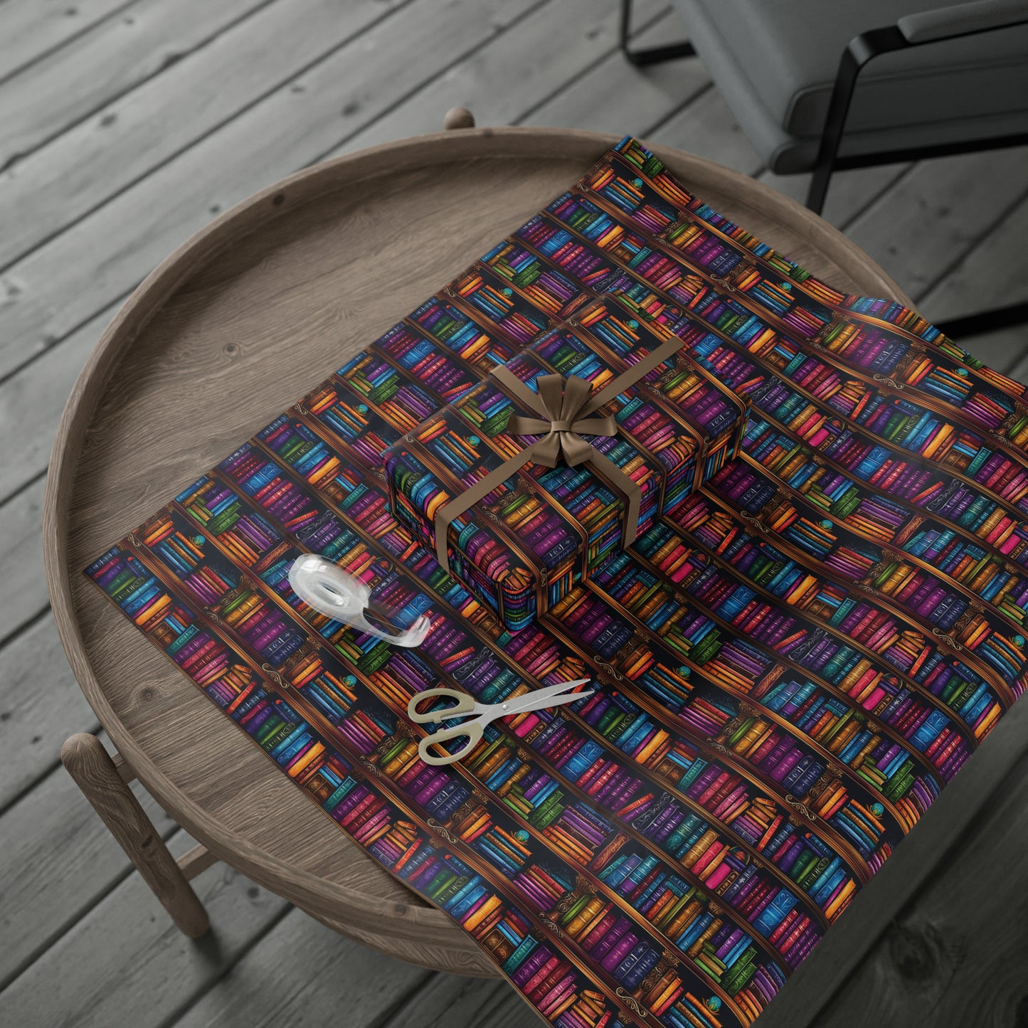 Bookshelf Wrapping Paper