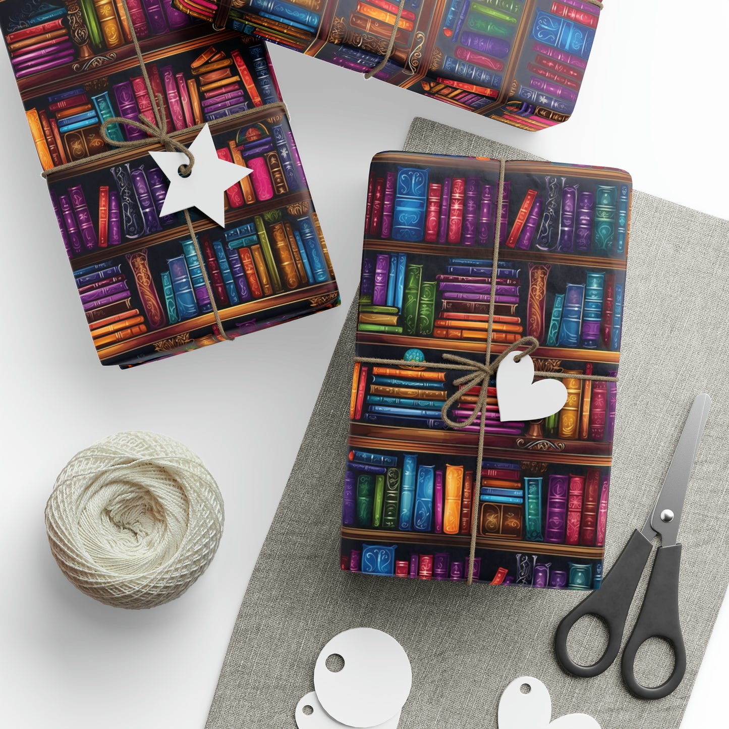 Bookshelf Wrapping Paper