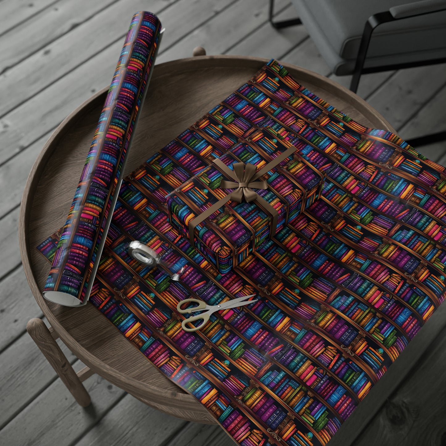 Bookshelf Wrapping Paper