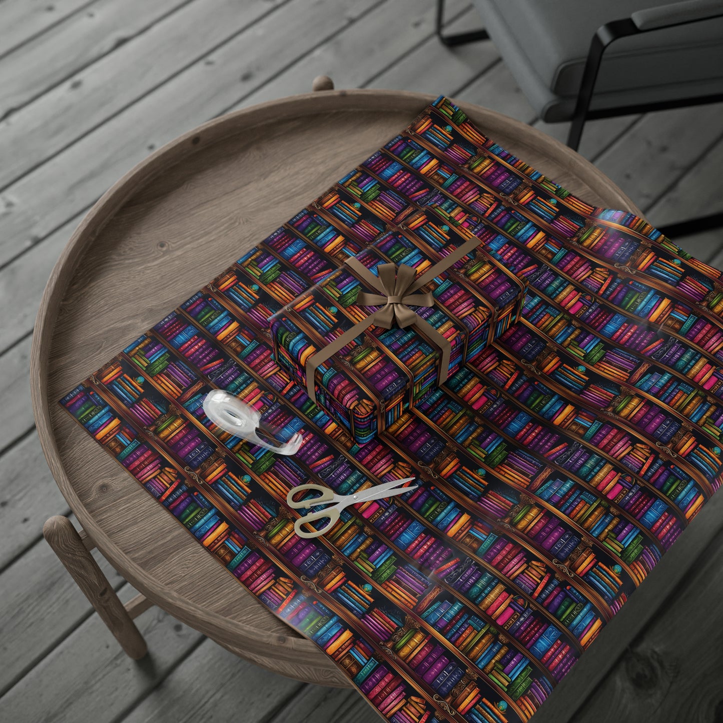 Bookshelf Wrapping Paper