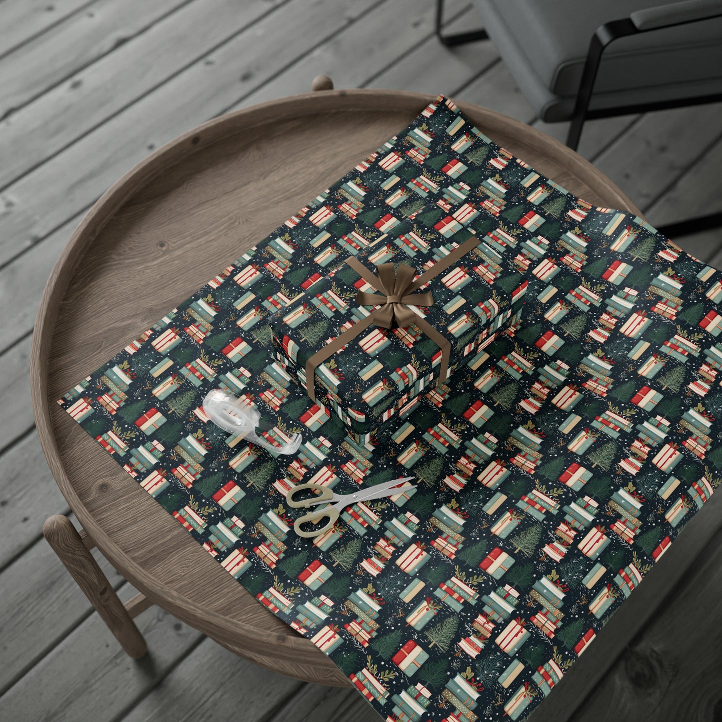 Christmas Bookish Wrapping Paper
