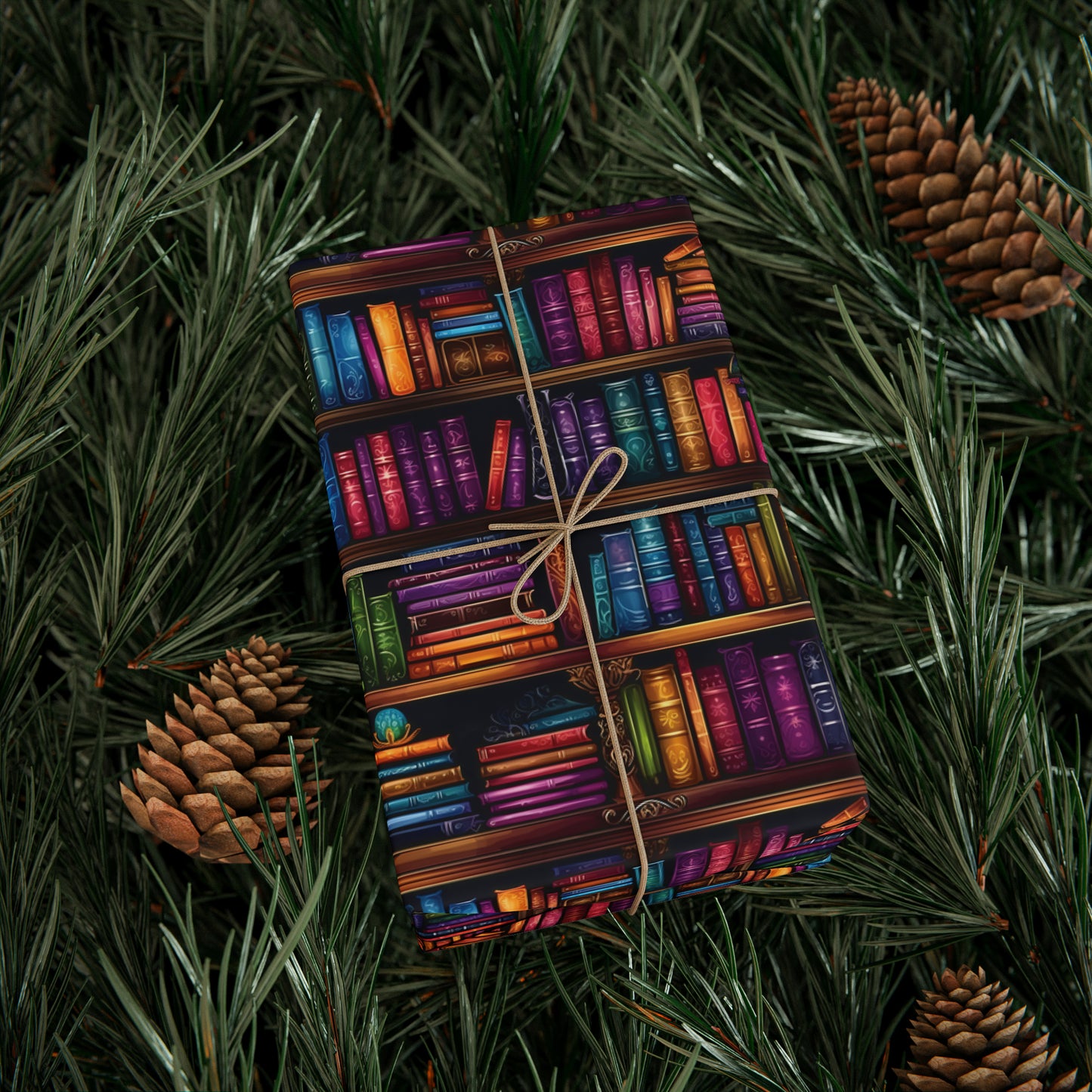 Bookshelf Wrapping Paper