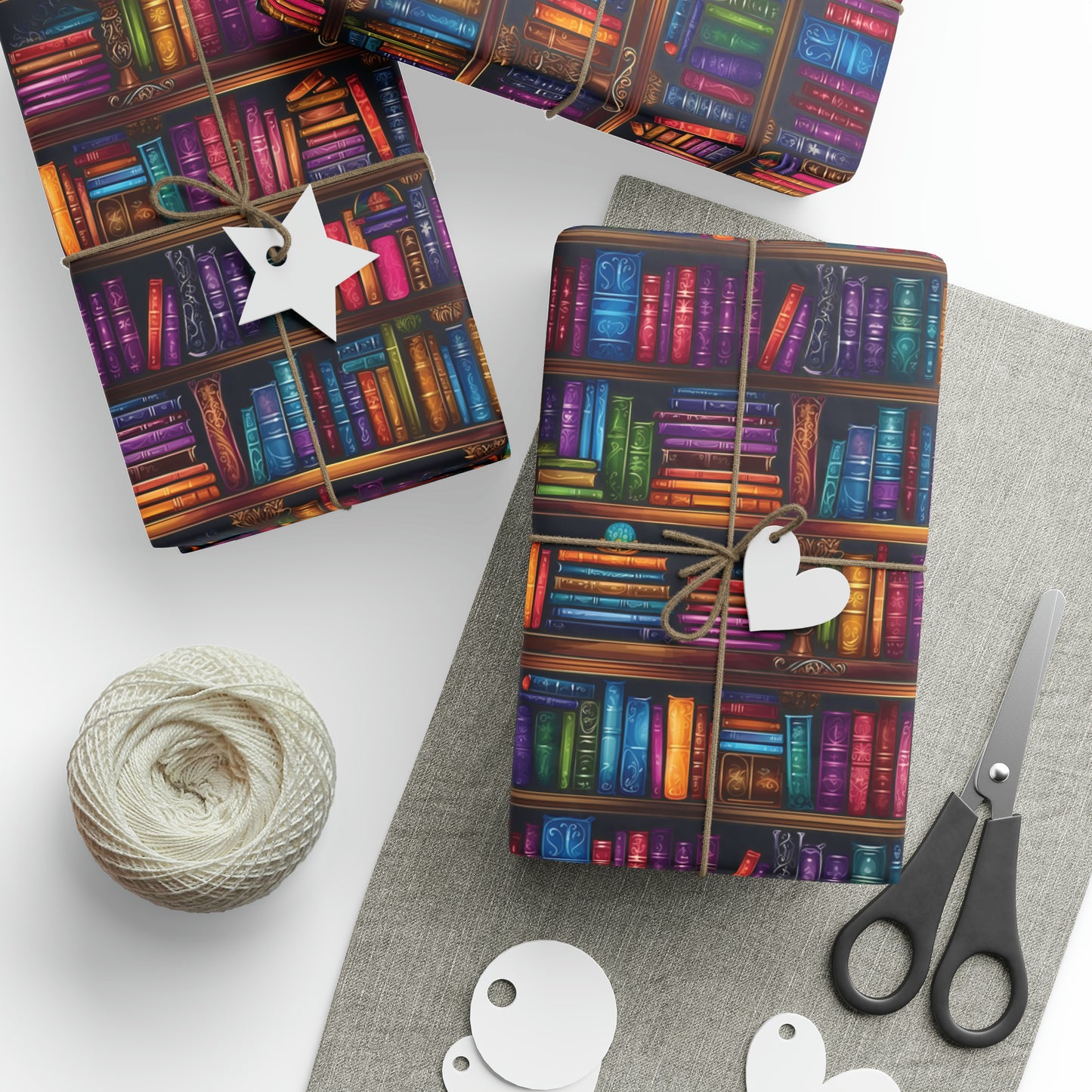 Bookshelf Wrapping Paper