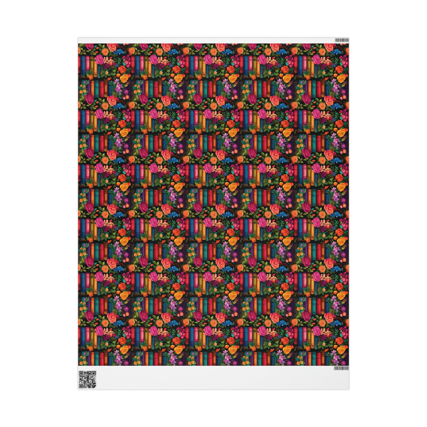 Floral Bookish Wrapping Paper