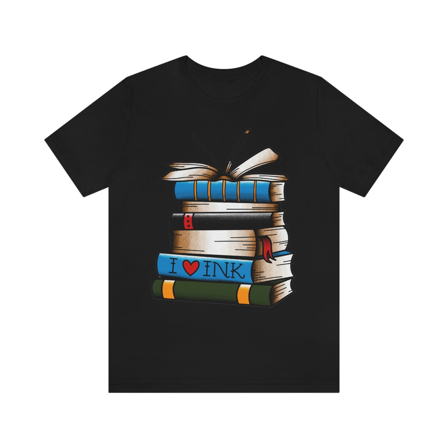 I Heart Ink Bookish Tattoo Unisex Jersey Short Sleeve Tee
