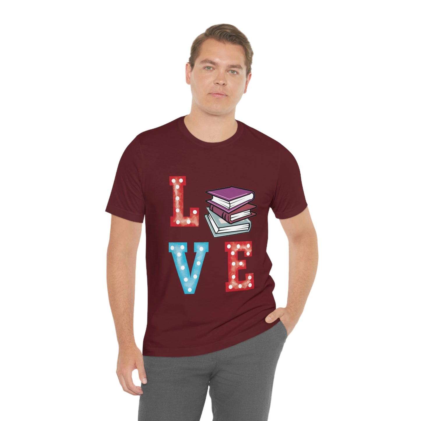 Book Love Unisex Jersey Short Sleeve Tee