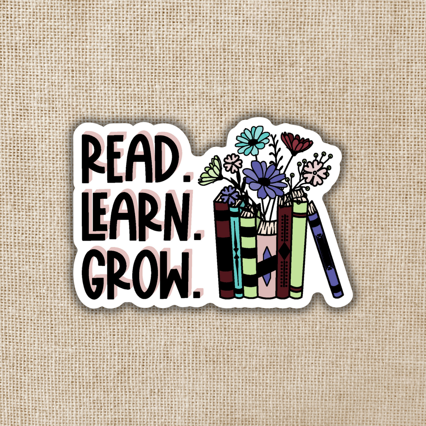 Read, Learn, Grow Sticker