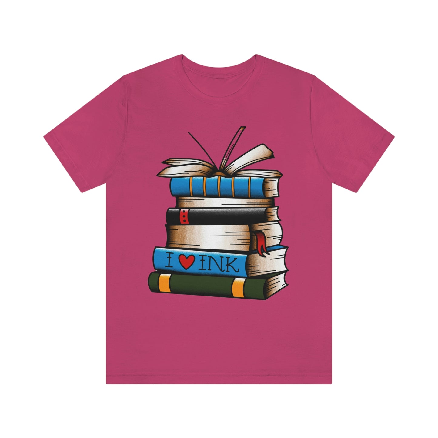 I Heart Ink Bookish Tattoo Unisex Jersey Short Sleeve Tee