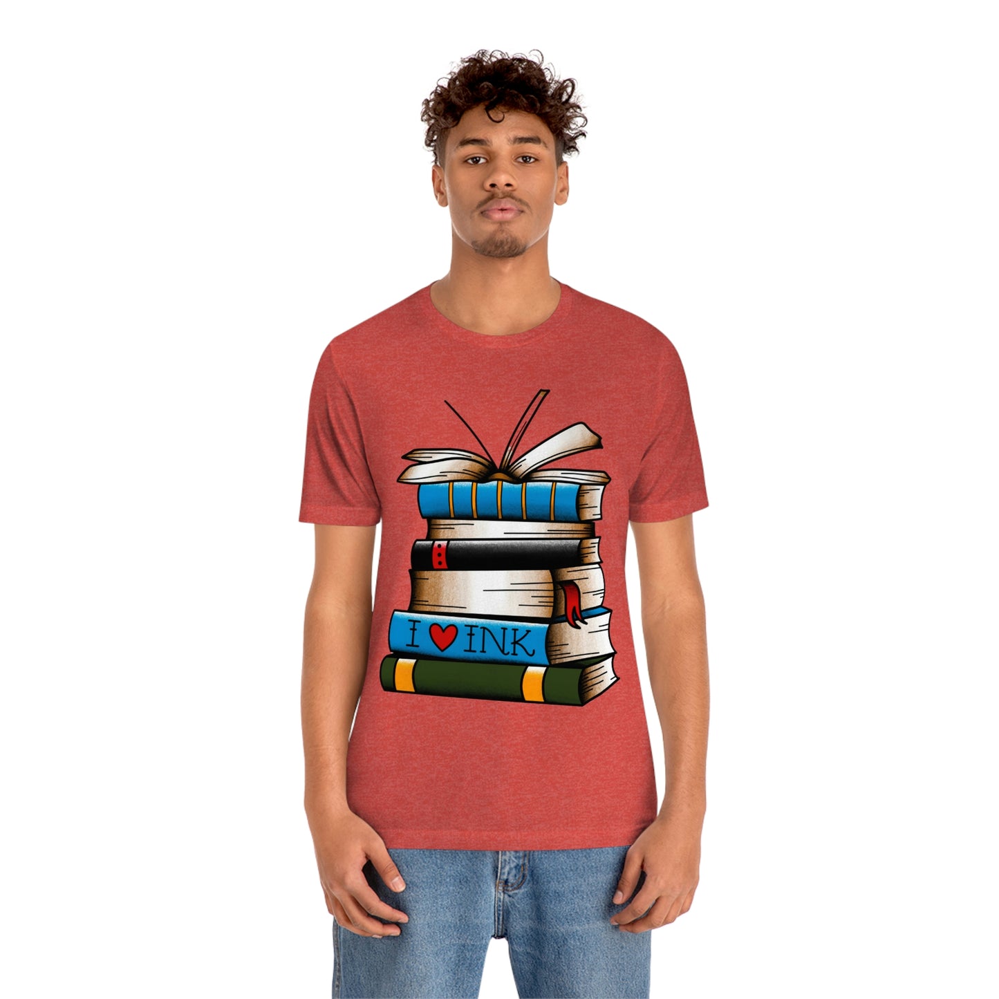 I Heart Ink Bookish Tattoo Unisex Jersey Short Sleeve Tee