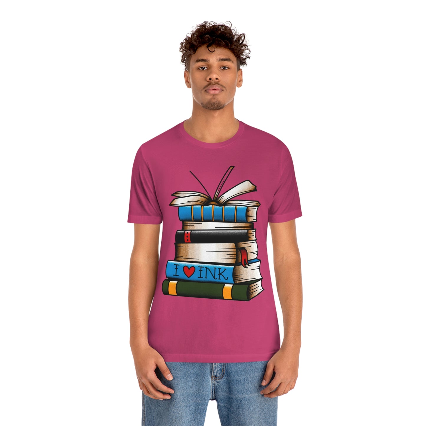 I Heart Ink Bookish Tattoo Unisex Jersey Short Sleeve Tee