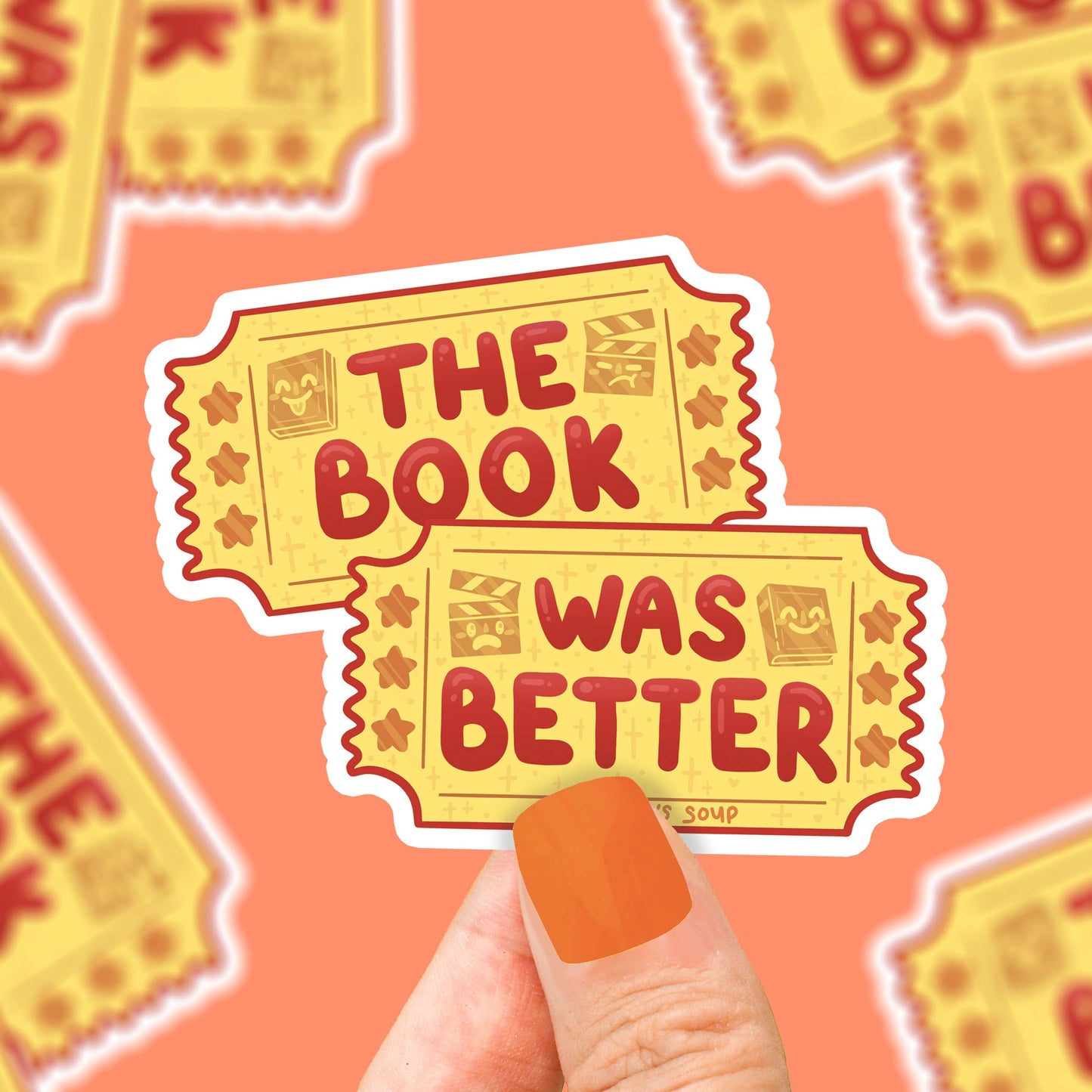 Turtle's Soup - The Book Was Better Ticket Stub Reading Vinyl Sticker