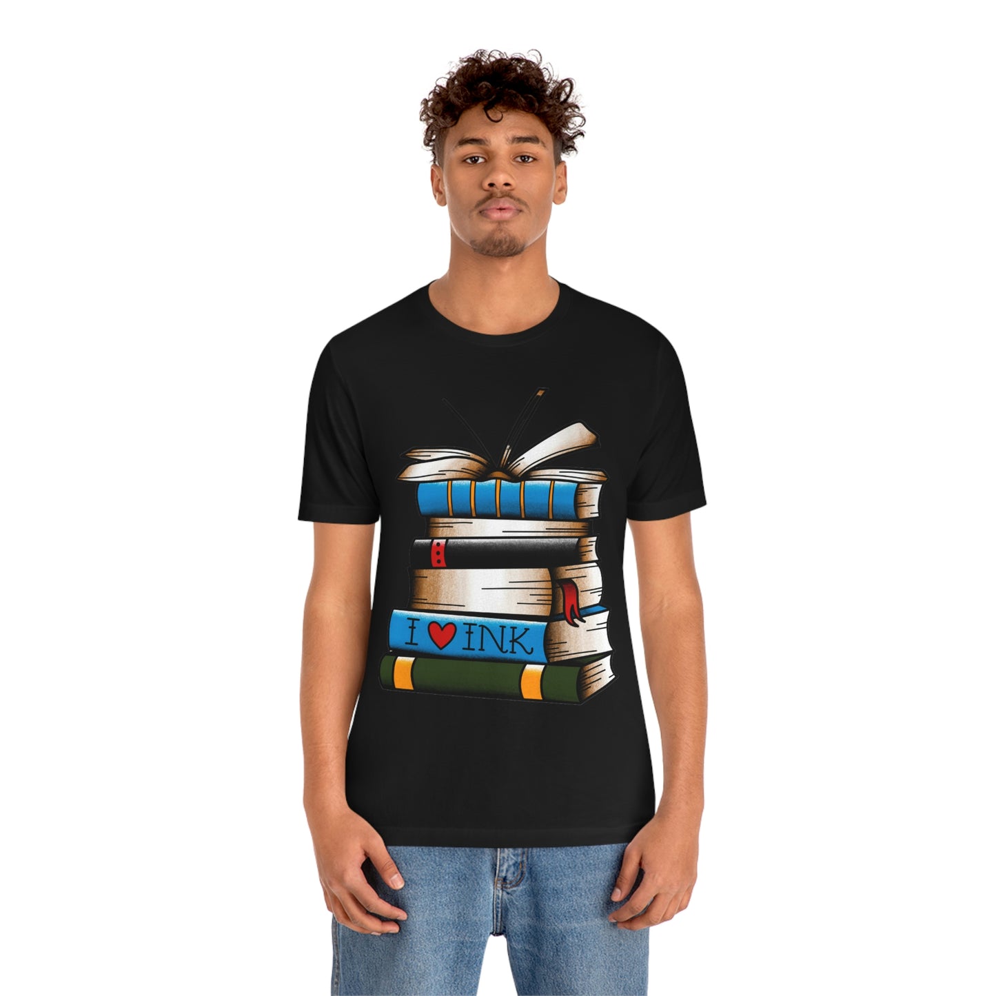 I Heart Ink Bookish Tattoo Unisex Jersey Short Sleeve Tee