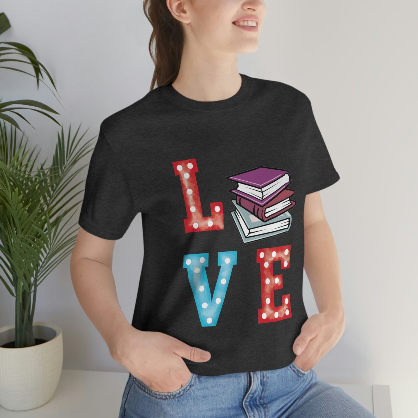 Book Love Unisex Jersey Short Sleeve Tee