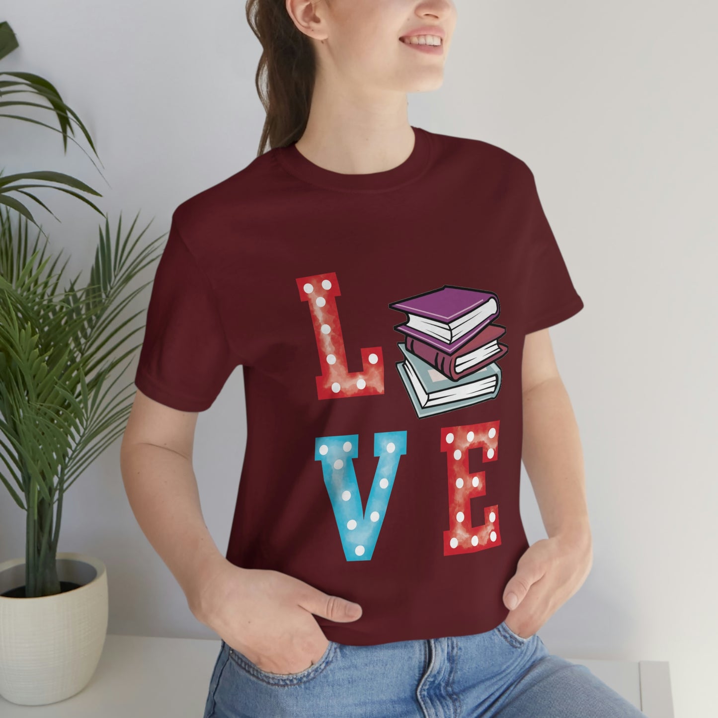 Book Love Unisex Jersey Short Sleeve Tee