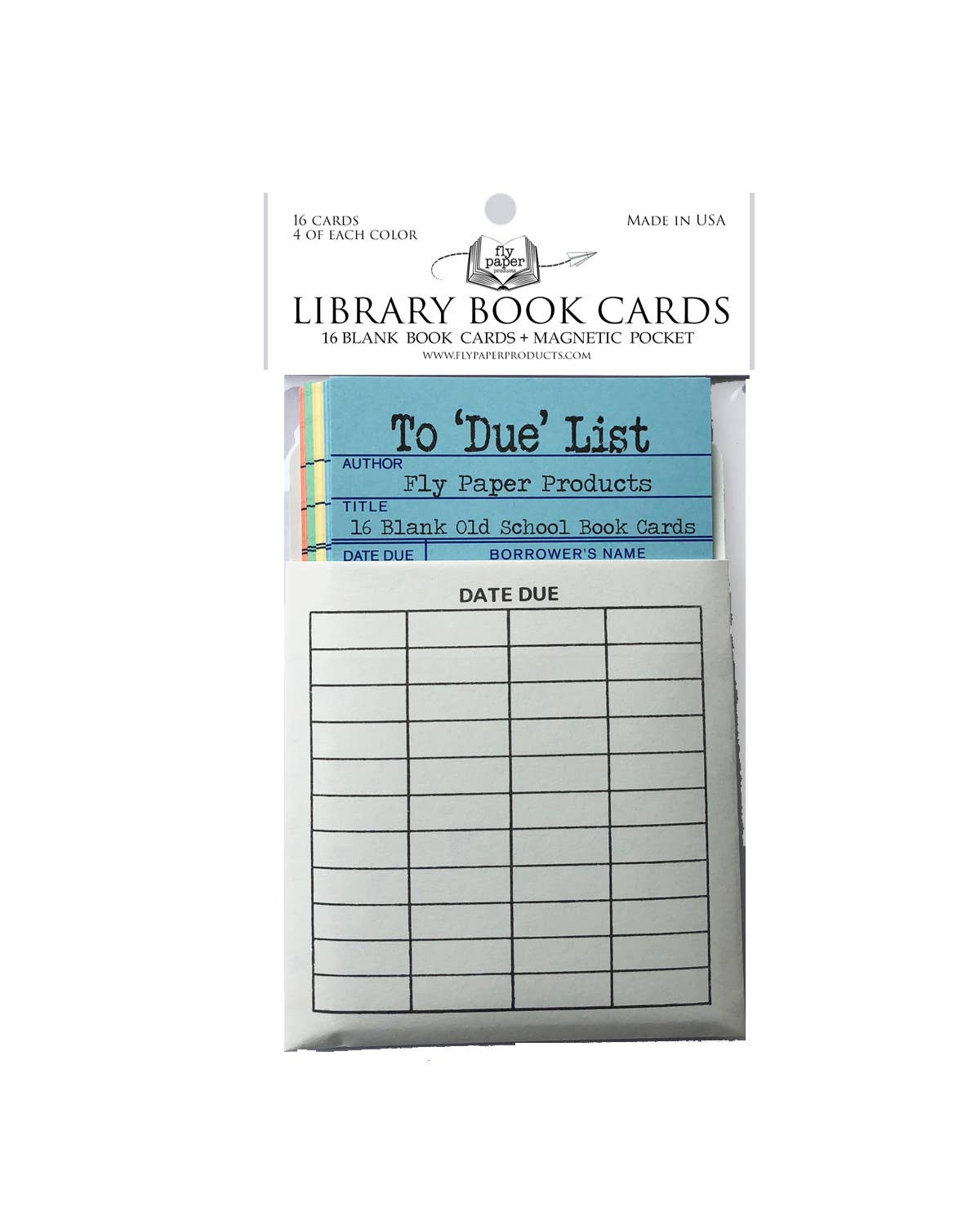Magnetic Memo Vintage Library Book Cards
