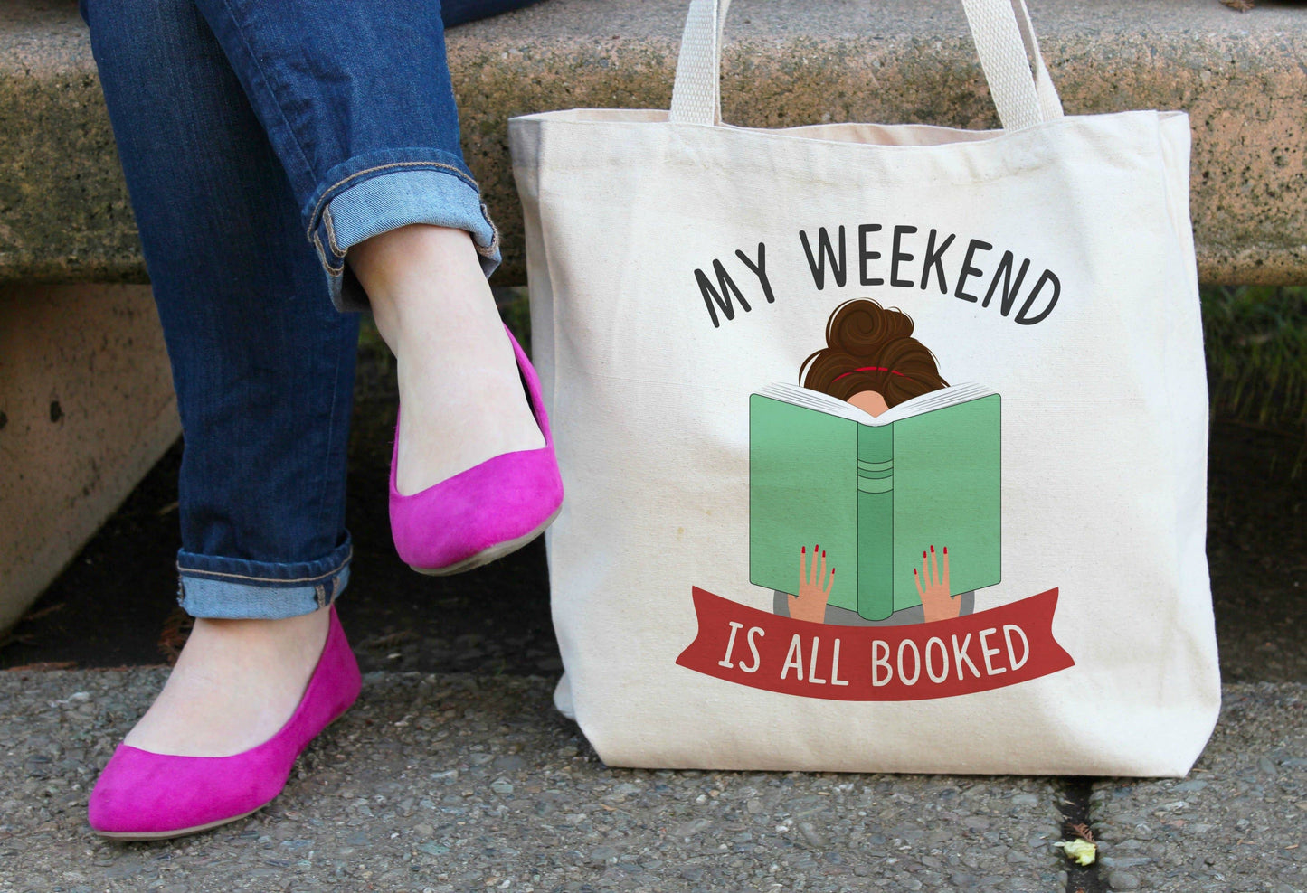 My Weekend is all Booked XL Tote Bag