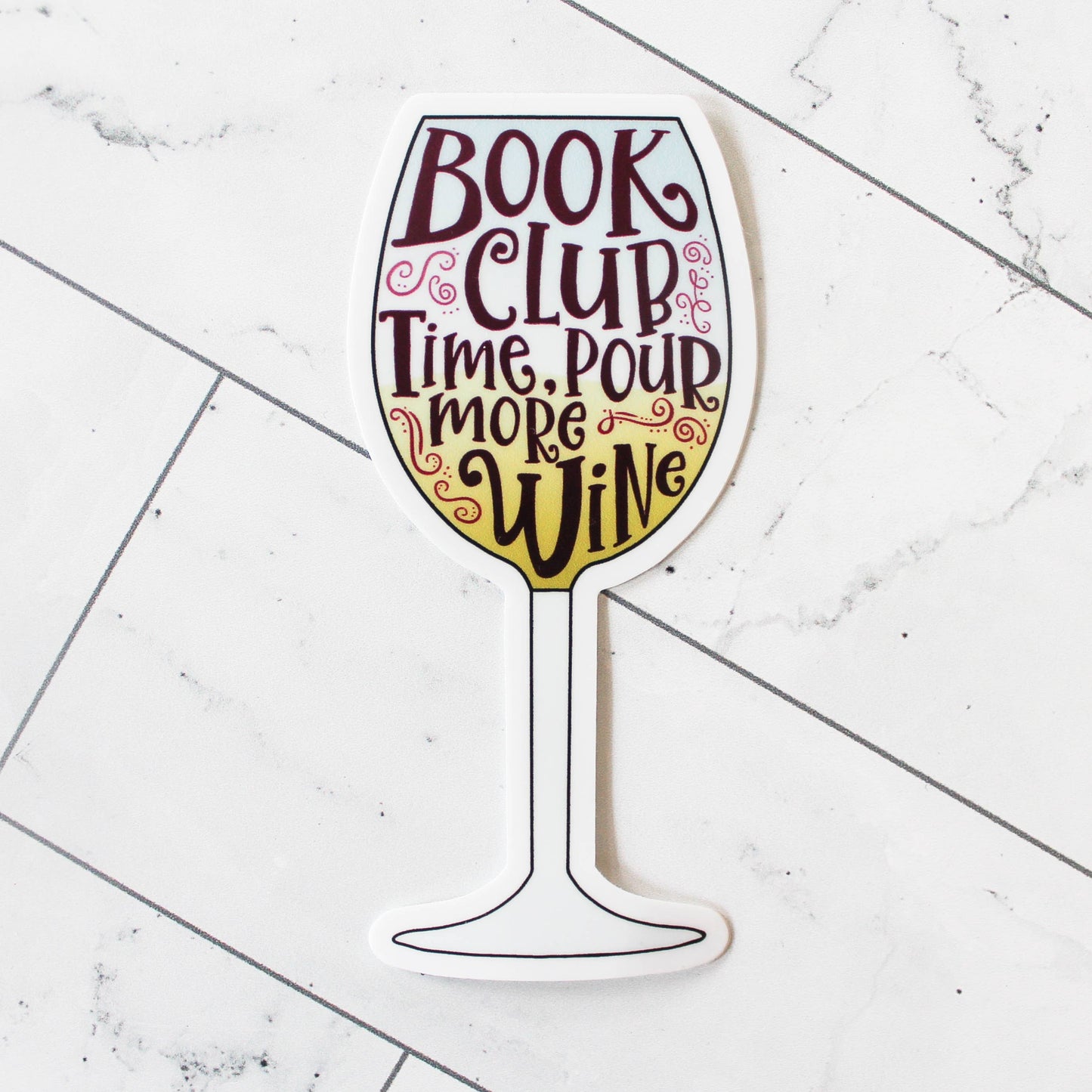Book Club Wine sticker